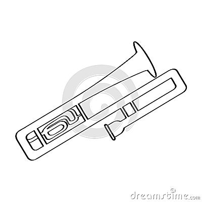 Isolated trombone icon. Musical instrument Vector Illustration