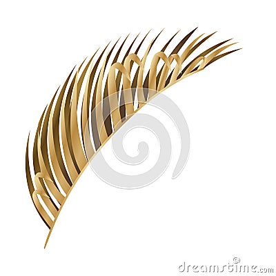 Isolated tropical gold leaf vector design Vector Illustration