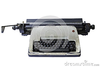 Isolated of typewriter Stock Photo