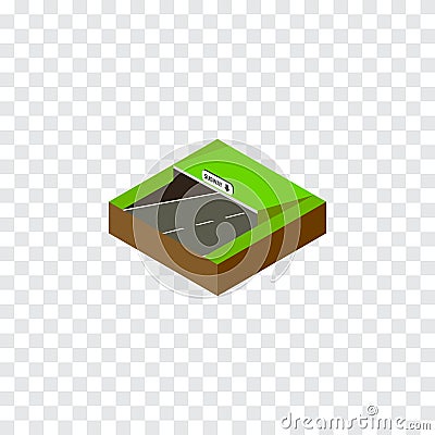 Isolated Underground Isometric. Subway Vector Element Can Be Used For Subway, Underground, Road Design Concept. Vector Illustration