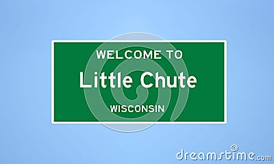 Little Chute, Wisconsin city limit sign. Town sign from the USA Stock Photo