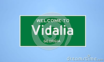 Vidalia, Georgia city limit sign. Town sign from the USA. Stock Photo