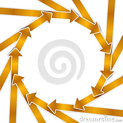 Isolated vector circular arrows, pointer loop with blank place for text cycle circle. Illustration on white background Vector Illustration