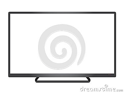 Isolated vector dark grey borderless television Vector Illustration