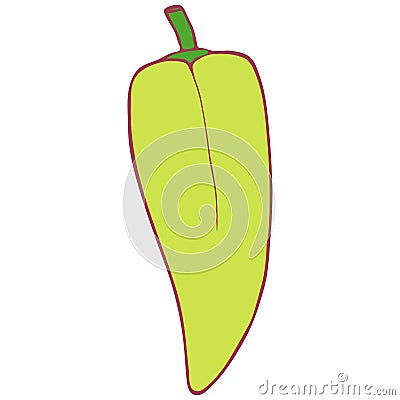 Isolated vector flat pepper Vector Illustration