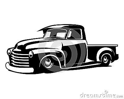 isolated vector illustration of american truck 3100. Vector Illustration