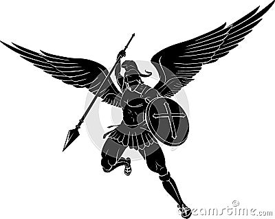 Archangel Power Strike Spear Vector Illustration