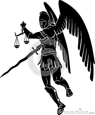 Archangel Judgement Symbol Vector Illustration