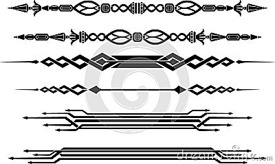 Page Rule Design Collection Set Vector Illustration