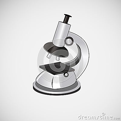 Isolated vector microscope on a light background Vector Illustration