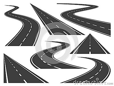 Isolated vector pictures of pathway Vector Illustration