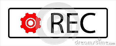 Video record logo Vector Illustration