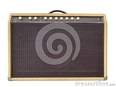 Isolated Vintage Amplifier Stock Photo