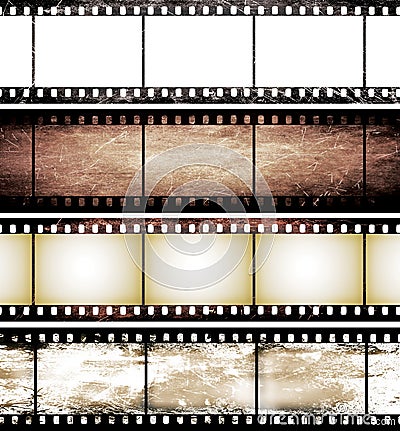 Isolated vintage film frame collection Stock Photo