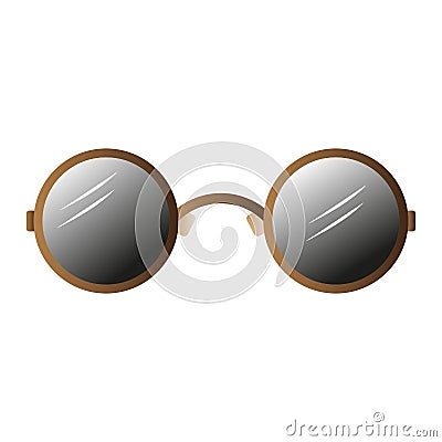 Isolated vintage glasses Vector Illustration