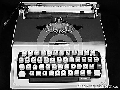 Isolated vintage manual portable typewriter Stock Photo