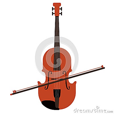 Isolated violin icon. Musical instrument Vector Illustration