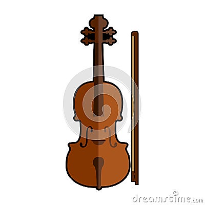 Isolated violin icon Cartoon Illustration