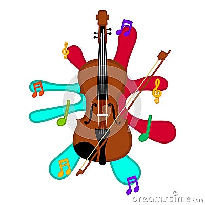 Isolated violin image Vector Illustration