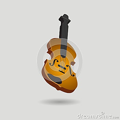 Isolated violin Vector Illustration