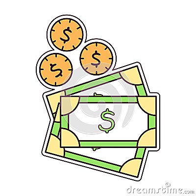 Isolated wallet shop promo vector illustration Vector Illustration