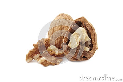 Isolated walnuts Stock Photo