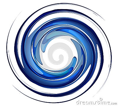 Isolated water vortex Stock Photo