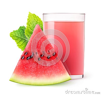 Isolated watermelon juice Stock Photo