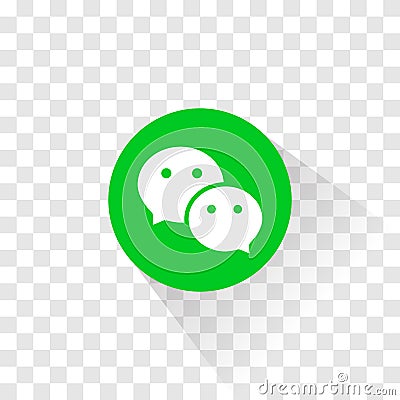 Isolated WeChat logo. Vector illustration. WeChat icon. Vector Illustration