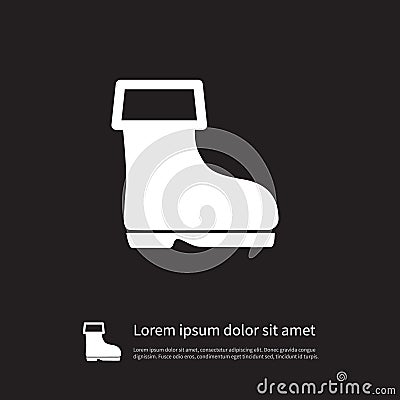 Isolated Wellies Icon. Shoes Vector Element Can Be Used For Wellies, Shoes, Boots Design Concept. Vector Illustration