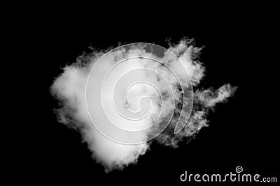 Isolated white cloud on black background,Textured Smoke,Abstract black Stock Photo