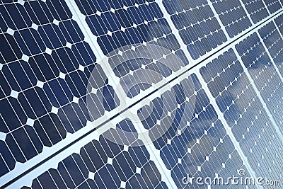 Isolated on white photovoltaic Panel Stock Photo
