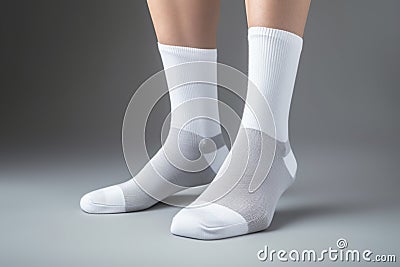 isolated white socks. Generative Ai Stock Photo