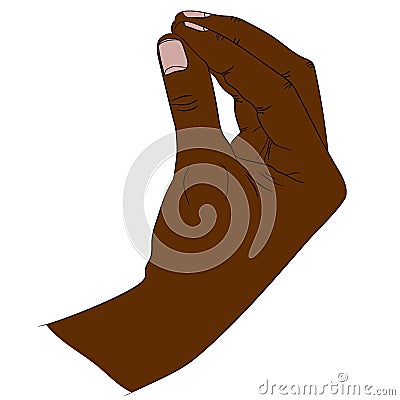 Isolated thumb of the hand that shows italian gesture of wtf or what do you want from me Vector Illustration