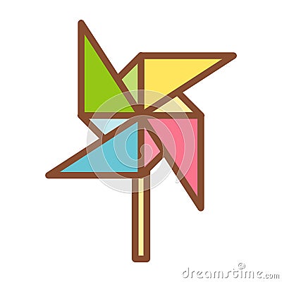 Isolated wind toy icon Vector Illustration