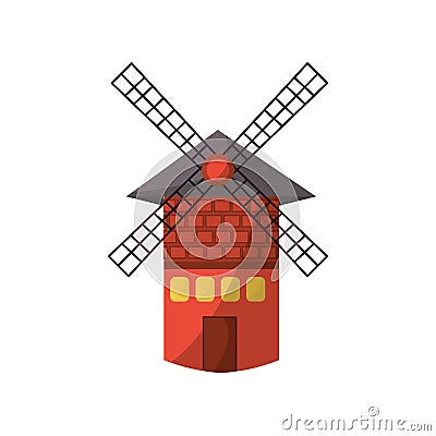 Isolated windmill tower Vector Illustration