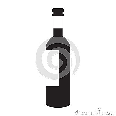 Isolated wine bottle Vector Illustration