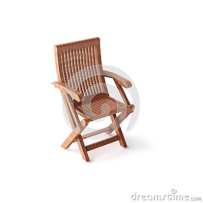 Isolated wood chair Stock Photo