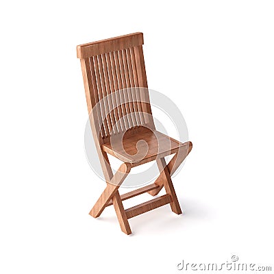 Isolated wood chair Stock Photo