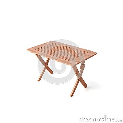 Isolated wood TABLE Stock Photo