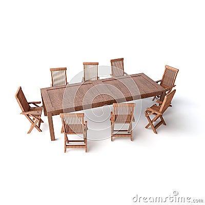 Isolated wood TABLE Stock Photo