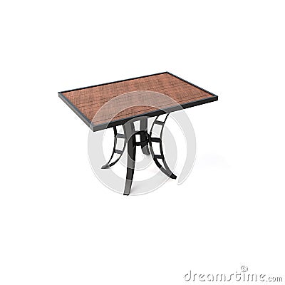 Isolated wood TABLE Stock Photo