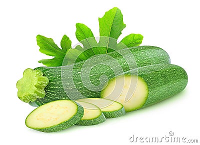 Isolated zucchini Stock Photo