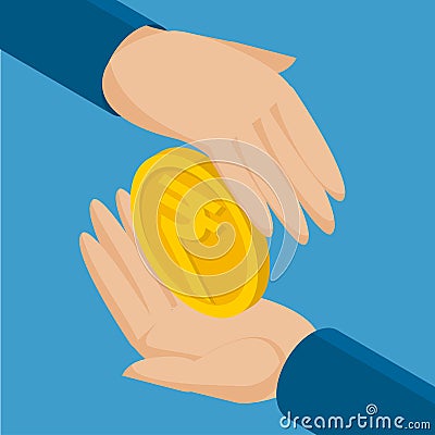 Indian Rupee savings concept Vector Illustration
