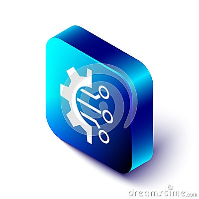 Isometric Algorithm icon isolated on white background. Algorithm symbol design from Artificial Intelligence collection Vector Illustration