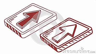 Isometric arrow icons, direction and 3D navigation symbols vector design Generative AI Vector Illustration