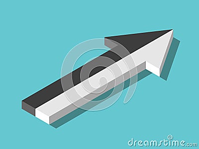 Isometric arrow from opposites Vector Illustration