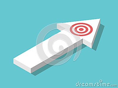 Isometric arrow shape, focus Vector Illustration