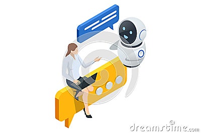 Isometric Artificial Intelligence, Knowledge Expertise Intelligence Learn. Internet connect Chatgpt Chat with AI Vector Illustration