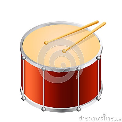 Isometric Bass drum Vector Illustration